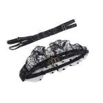 SUBBLIME - 957490 LACE BRA AND GARTER SET  BLACK L/XL