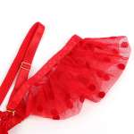 SUBBLIME - 957506  LACE BRA AND GARTER SET RED S/M