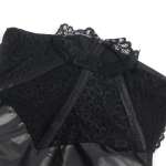 SUBBLIME - 957551 LACE COLLAR LEATHER DRESS BLACK L/XL