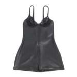 SUBBLIME - 957575  LEATHER ZIP DRESS BLACK L/XL