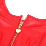 SUBBLIME - 957681 HEART ZIPPER LEATHER DRESS RED S/M