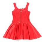 SUBBLIME - 957681 HEART ZIPPER LEATHER DRESS RED S/M
