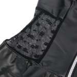 SUBBLIME - 957704 LACE ZIPPER LEATHER DRESS BLACK S/M