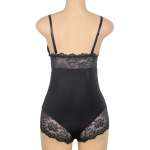 SUBBLIME - BLACK FLORAL LACE DETAIL TEDDY S/M