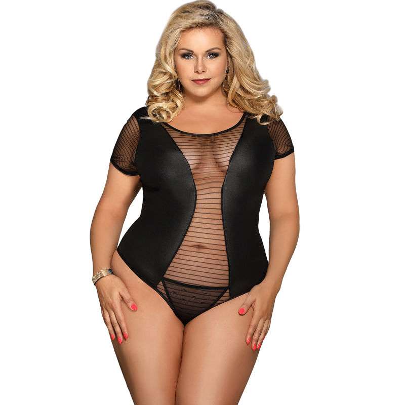 SUBBLIME - QUEEN PLUS FETISH SHORT SLEEVE TEDDY SUBBLIME - QUEEN PLUS FETISH SHORT SLEEVE TEDDY
