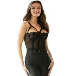 SUBBLIME - TEDDY WITH GARTER STRAP DETAIL CHEST BLACK L/XL