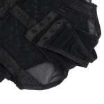 SUBBLIME - TEDDY WITH GARTER STRAP DETAIL CHEST BLACK S/M