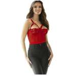 SUBBLIME - TEDDY WITH GARTER STRAP DETAIL CHEST RED L/XL
