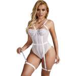 SUBBLIME - TEDDY WITH GARTER STRAP DETAIL CHEST WHITE L/XL