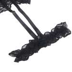 SUBBLIME - TEDDY WITH GARTER WITH LACE DETAIL AND STRIPS BLACK L/XL