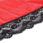 SUBBLIME - TRANSPARENT FABRIC ROBE WITH LACE DETAIL RED L/XL