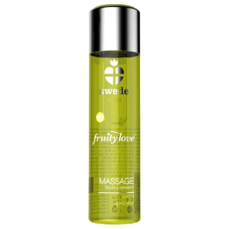 SWEDE - FRUITY LOVE WARMING EFFECT MASSAGE OIL VANILLA AND GOLD PEAR 120 ML SWEDE - FRUITY LOVE WARMING EFFECT MASSAGE OIL VANILLA AND GOLD PEAR 120 ML