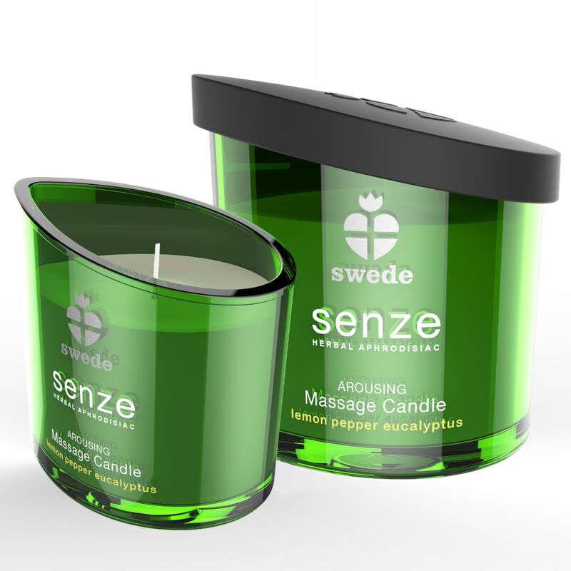 SWEDE - SENZE AROUSING MASSAGE CANDLE - LEMON, PEPPER, EUCALYPTUS SWEDE - SENZE AROUSING MASSAGE CANDLE - LEMON, PEPPER, EUCALYPTUS