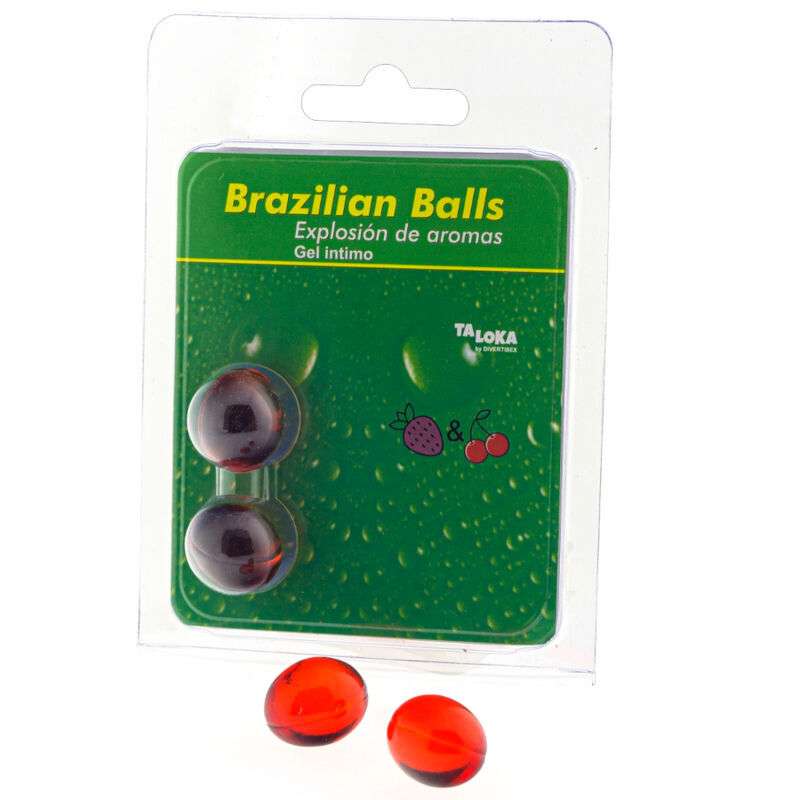 TALOKA - 2 BRAZILIAN BALLS STRAWBERRY & CHERRY INTIMATE GEL TALOKA - 2 BRAZILIAN BALLS STRAWBERRY & CHERRY INTIMATE GEL