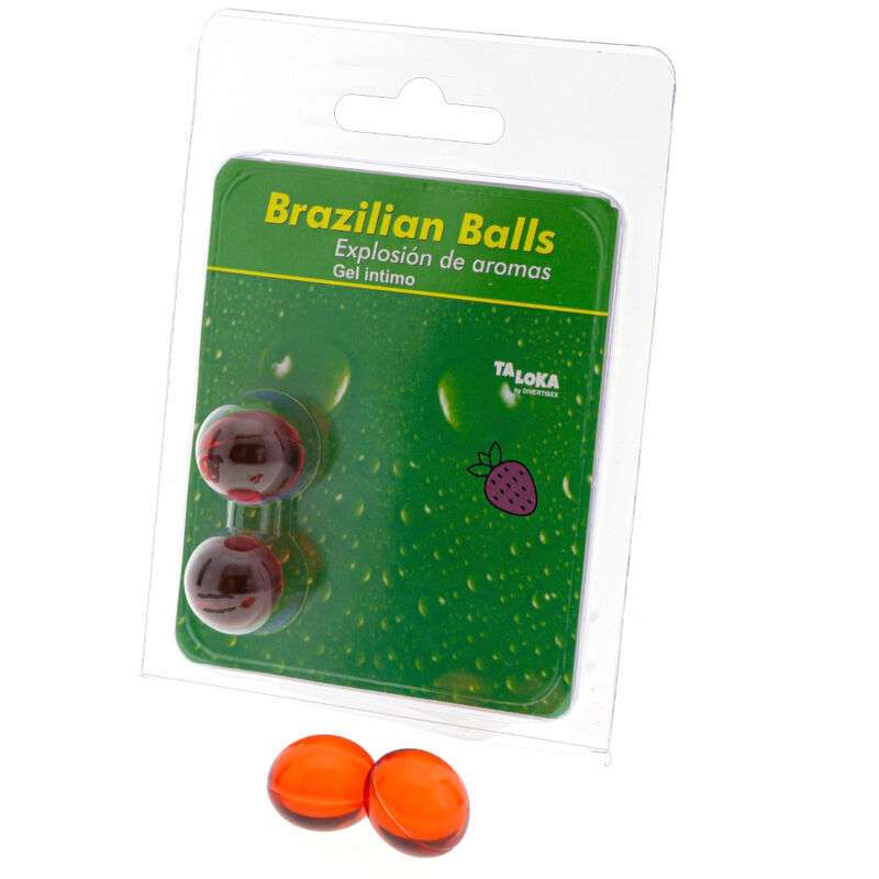 TALOKA - 2 BRAZILIAN BALLS STRAWBERRY INTIMATE GEL TALOKA - 2 BRAZILIAN BALLS STRAWBERRY INTIMATE GEL
