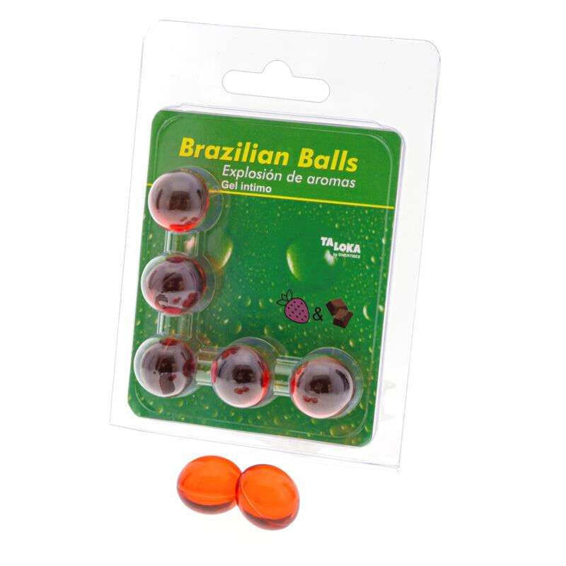 TALOKA - 5 BRAZILIAN BALLS STRAWBERRY & CHOCOLATE INTIMATE GEL TALOKA - 5 BRAZILIAN BALLS STRAWBERRY & CHOCOLATE INTIMATE GEL