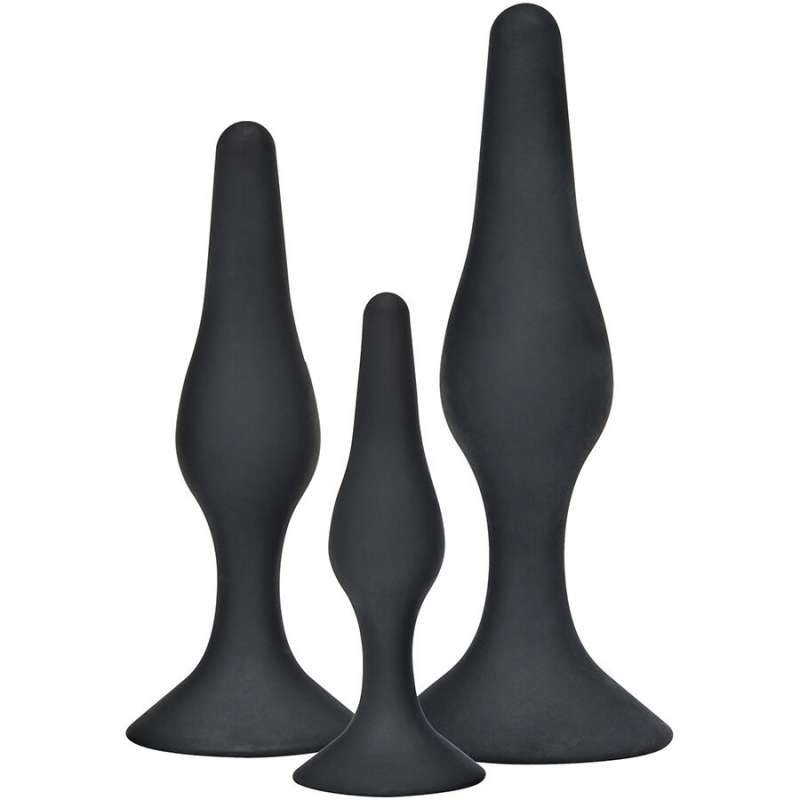 TOYJOY - ANAL PLAY CURVY COMPANIONS ANAL PLUG 3 PIECES BLACK TOYJOY - ANAL PLAY CURVY COMPANIONS ANAL PLUG 3 PIECES BLACK