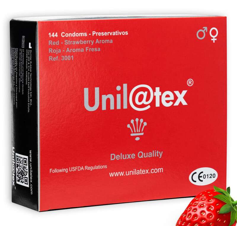UNILATEX - RED / STRAWBERRY PRESERVATIVES 144 UNITS UNILATEX - RED / STRAWBERRY PRESERVATIVES 144 UNITS