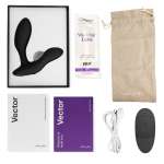 WE-VIBE - VECTOR+ BLACK PROSTATE MASSAGER REMOTE CONTROL