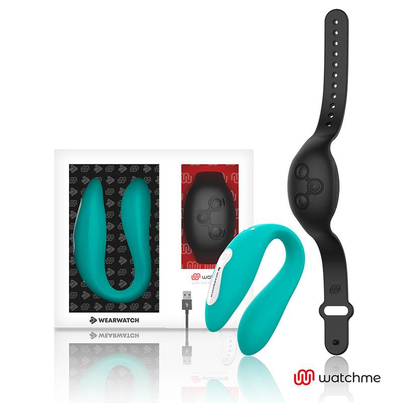 WEARWATCH - DUAL TECHNOLOGY VIBRATOR WATCHME AQUAMARINE / JET WEARWATCH - DUAL TECHNOLOGY VIBRATOR WATCHME AQUAMARINE / JET