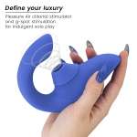 WOMANIZER - BLEND RABBIT VIBRATOR STIMULATOR VIBRANT BLUE