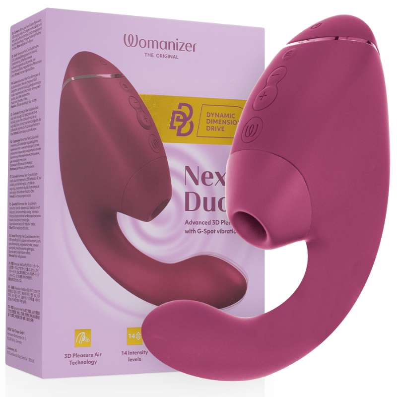 WOMANIZER - DUO NEXT DUAL CLITORAL & G-SPOT STIMULATOR DUSKY PINK WOMANIZER - DUO NEXT DUAL CLITORAL & G-SPOT STIMULATOR DUSKY PINK