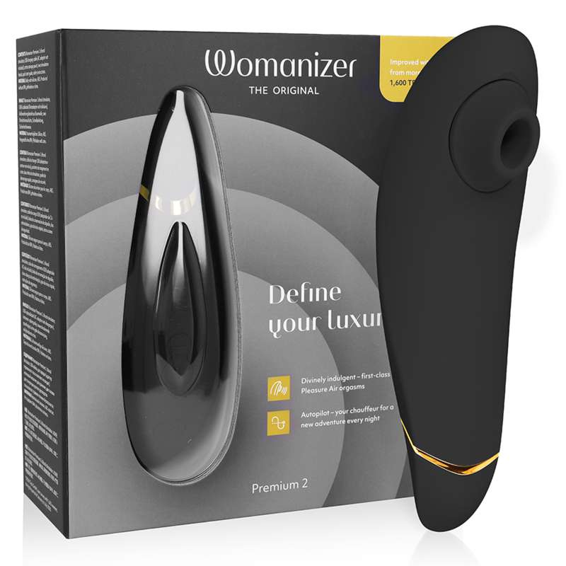 WOMANIZER - PREMIUM 2 CLITORAL STIMULATOR BLACK WOMANIZER - PREMIUM 2 CLITORAL STIMULATOR BLACK