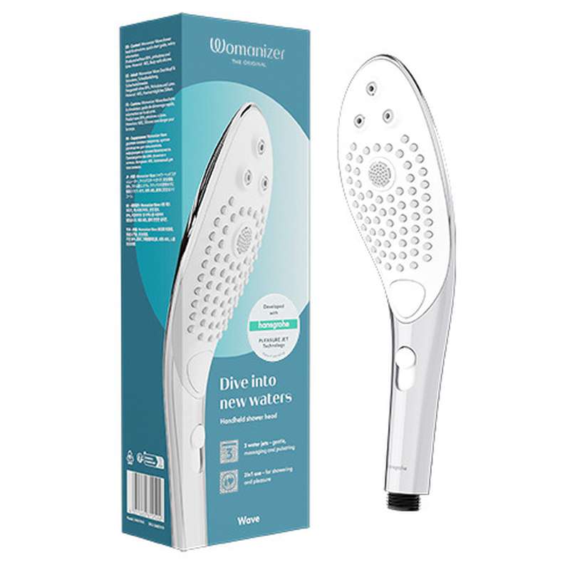 WOMANIZER - WAVE CLITORAL STIMULATING SHOWER HEAD CHROME WOMANIZER - WAVE CLITORAL STIMULATING SHOWER HEAD CHROME